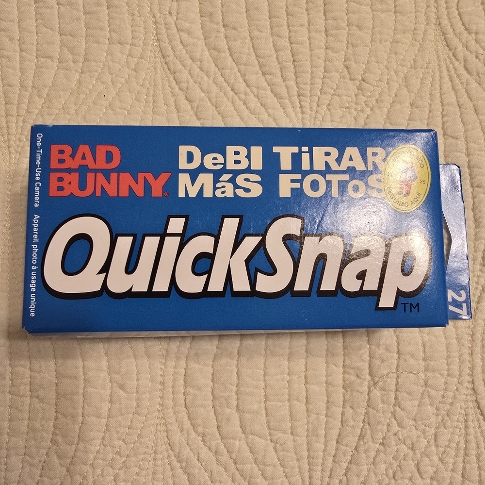 NIB Bad Bunny DTMF Puerto Rico Residency Fuji Film QuickSnap Disposable Camera